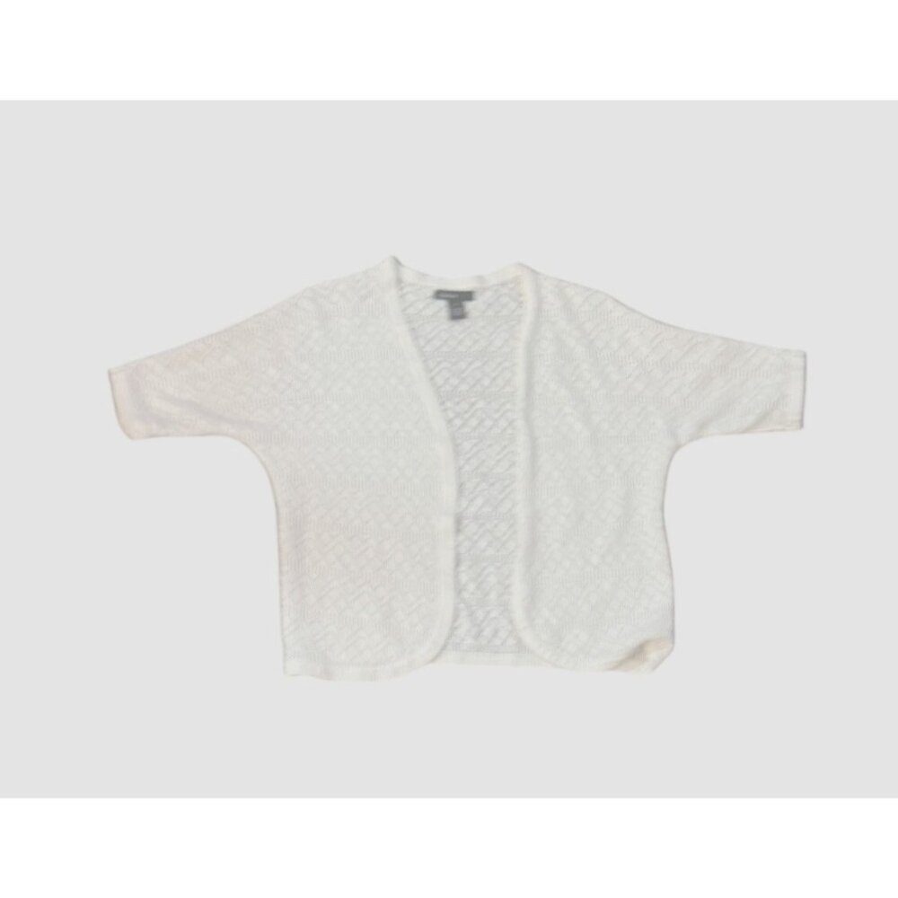 Thesis Womens White Open Cardigan Sweater S